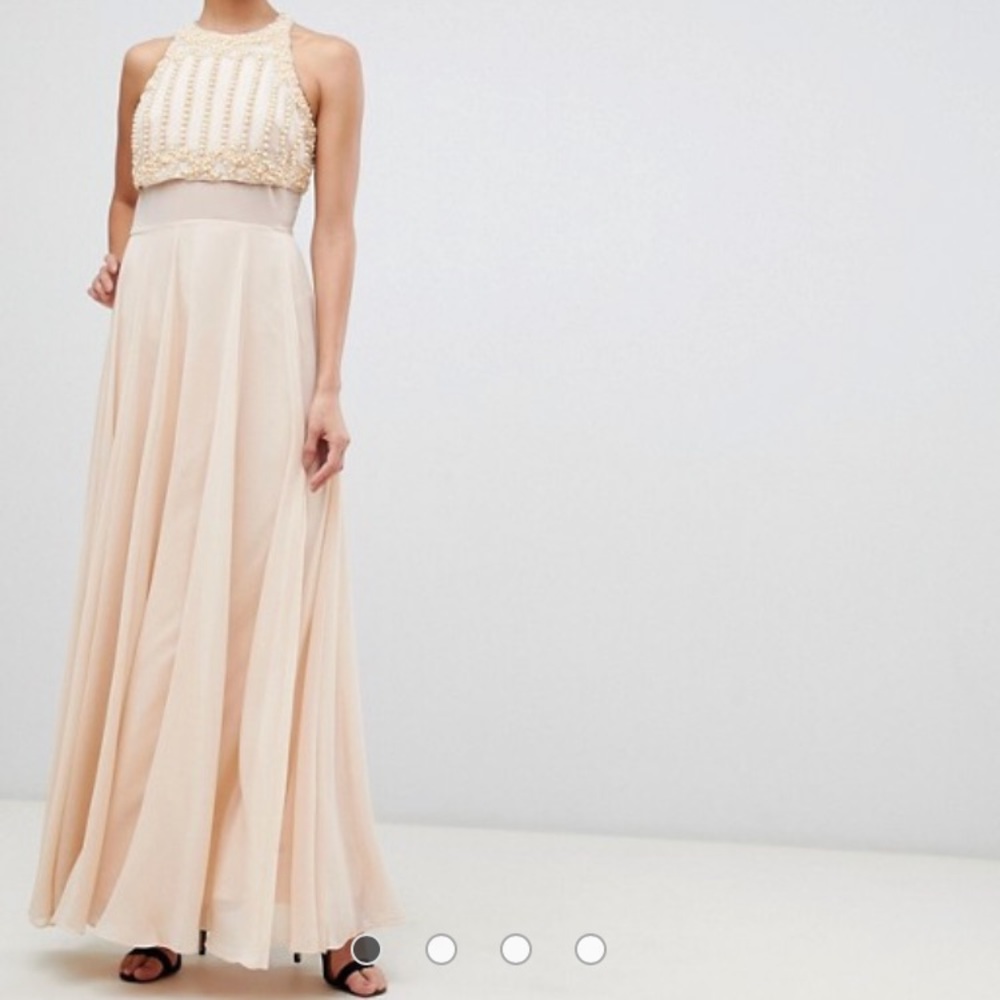ASOS pearl embellishment maxi dress prom wedding